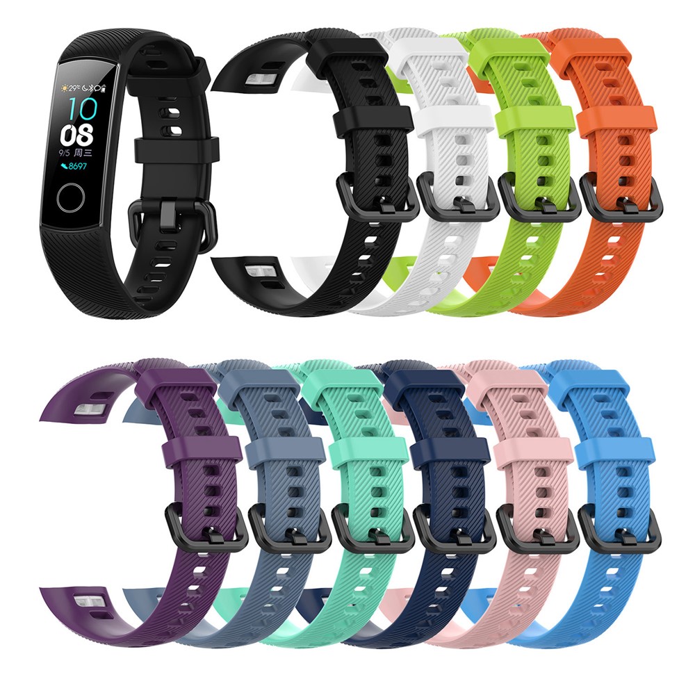 Per Huawei Honor Band 4 Silicone Orologio Cinturino Da Polso Di Ricambio, Lunghezza: 95,6 + 124,8 Mm - Nero-6
