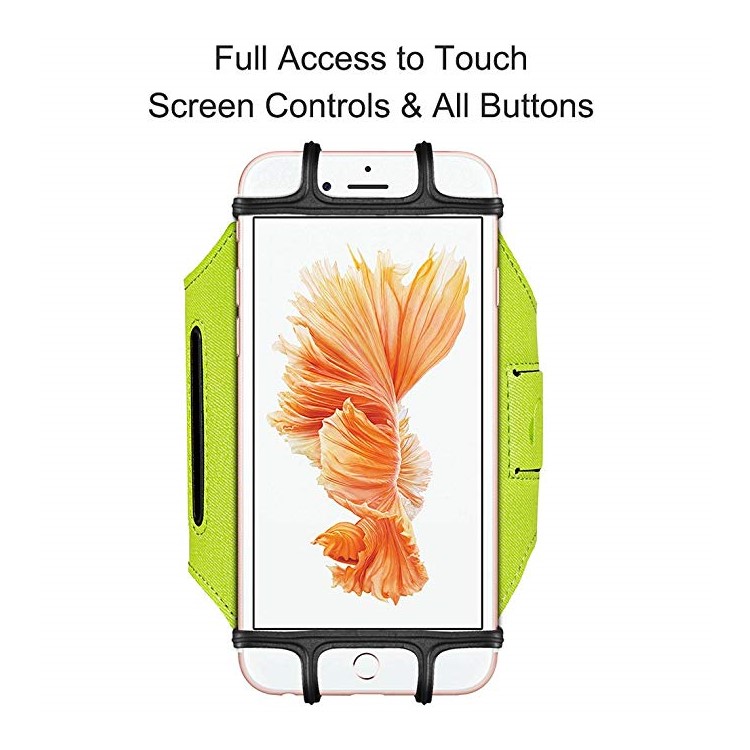 VUP 180 Grados De Rotación Corriendo Para Correr Gimnasio Bicicleta Brazalete Para 4.0-6.0 Pulgadas Teléfonos Móviles - Verde-2