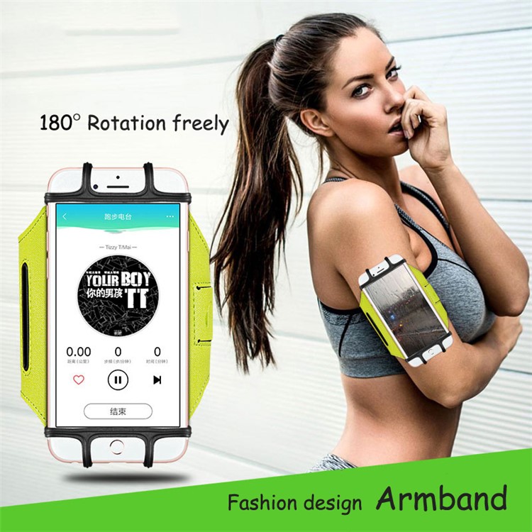 VUP 180 Grados De Rotación Corriendo Para Correr Gimnasio Bicicleta Brazalete Para 4.0-6.0 Pulgadas Teléfonos Móviles - Verde-6