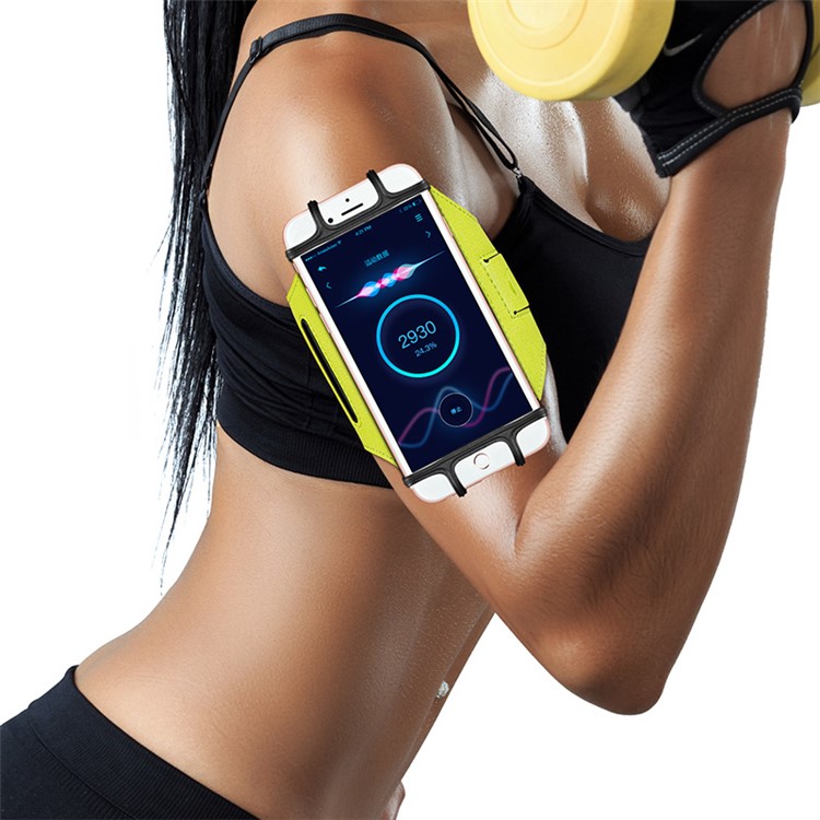 VUP 180 Grados De Rotación Corriendo Para Correr Gimnasio Bicicleta Brazalete Para 4.0-6.0 Pulgadas Teléfonos Móviles - Verde-8