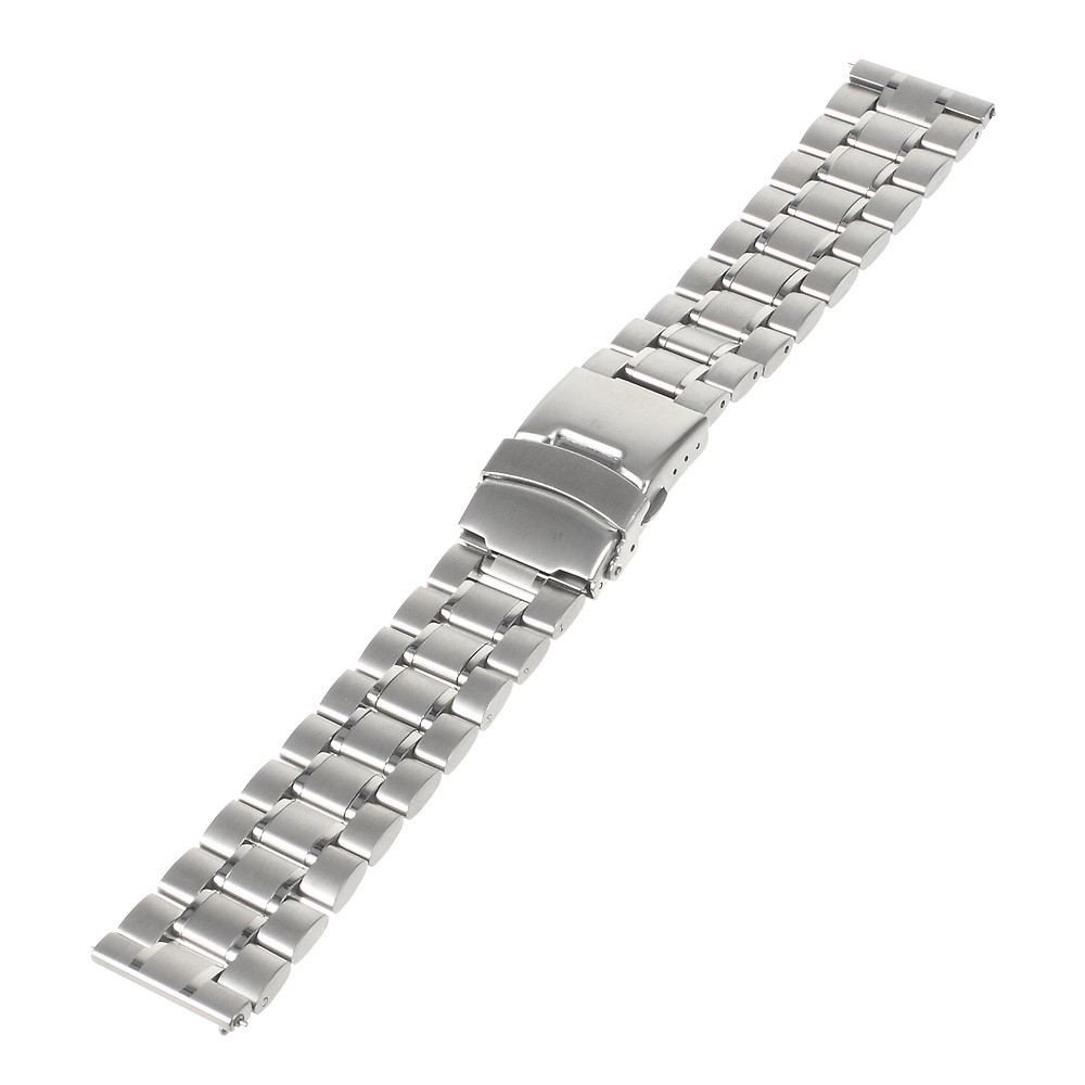 Stainless Steel Watch Band with Spring Bars for Moto 360 2nd 46mm/Samsung R380/Pebble Tim etc - Silver Color-1