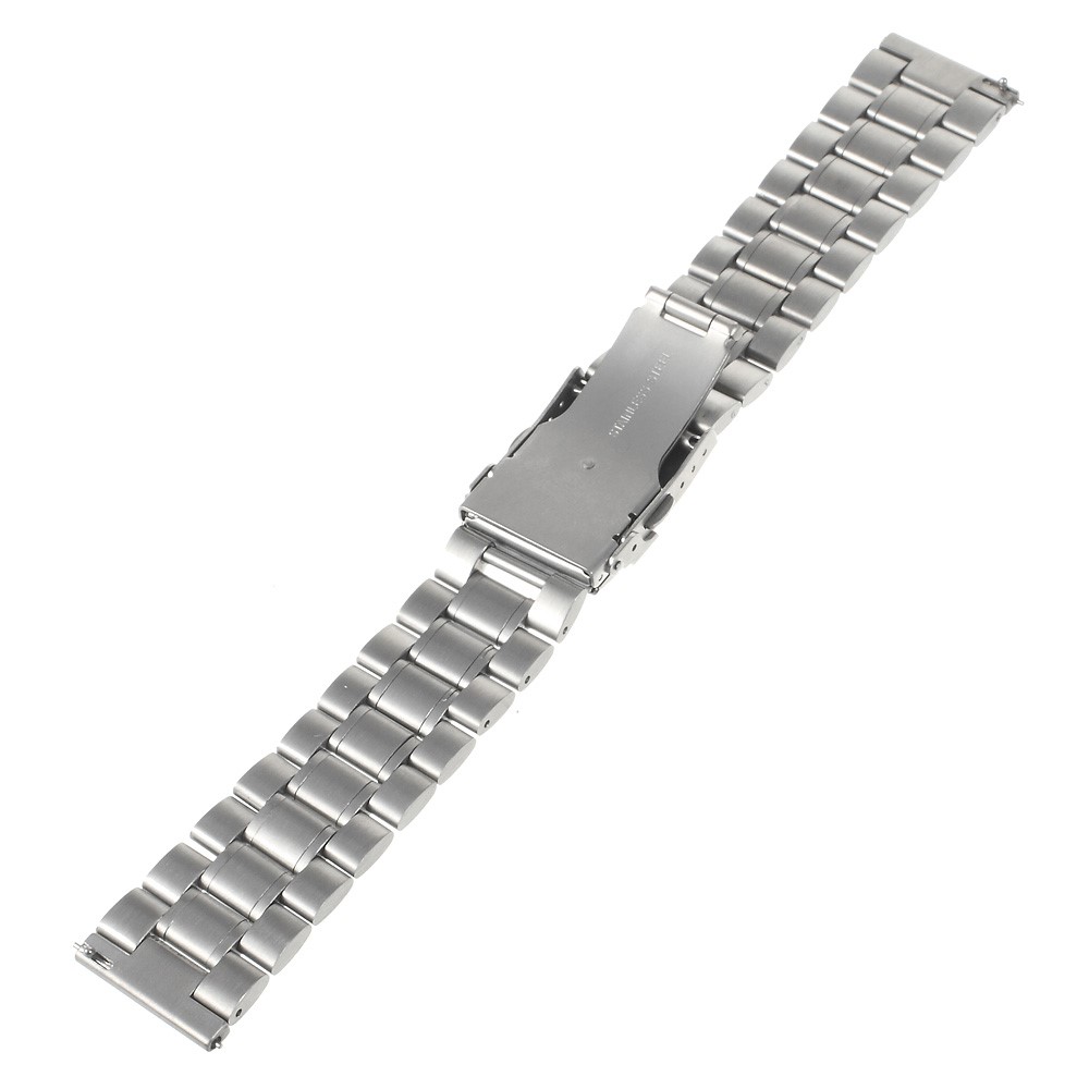 Stainless Steel Watch Band with Spring Bars for Moto 360 2nd 46mm/Samsung R380/Pebble Tim etc - Silver Color-2