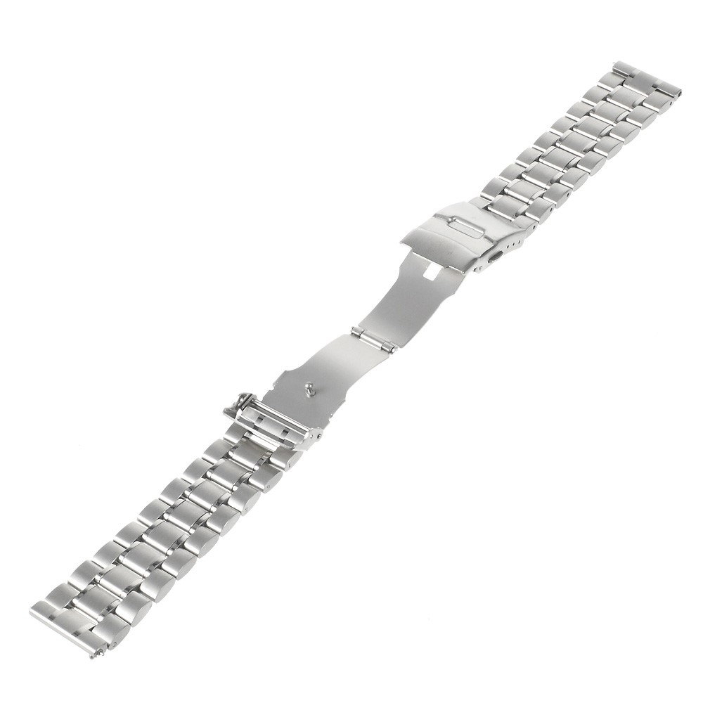 Stainless Steel Watch Band with Spring Bars for Moto 360 2nd 46mm/Samsung R380/Pebble Tim etc - Silver Color-3