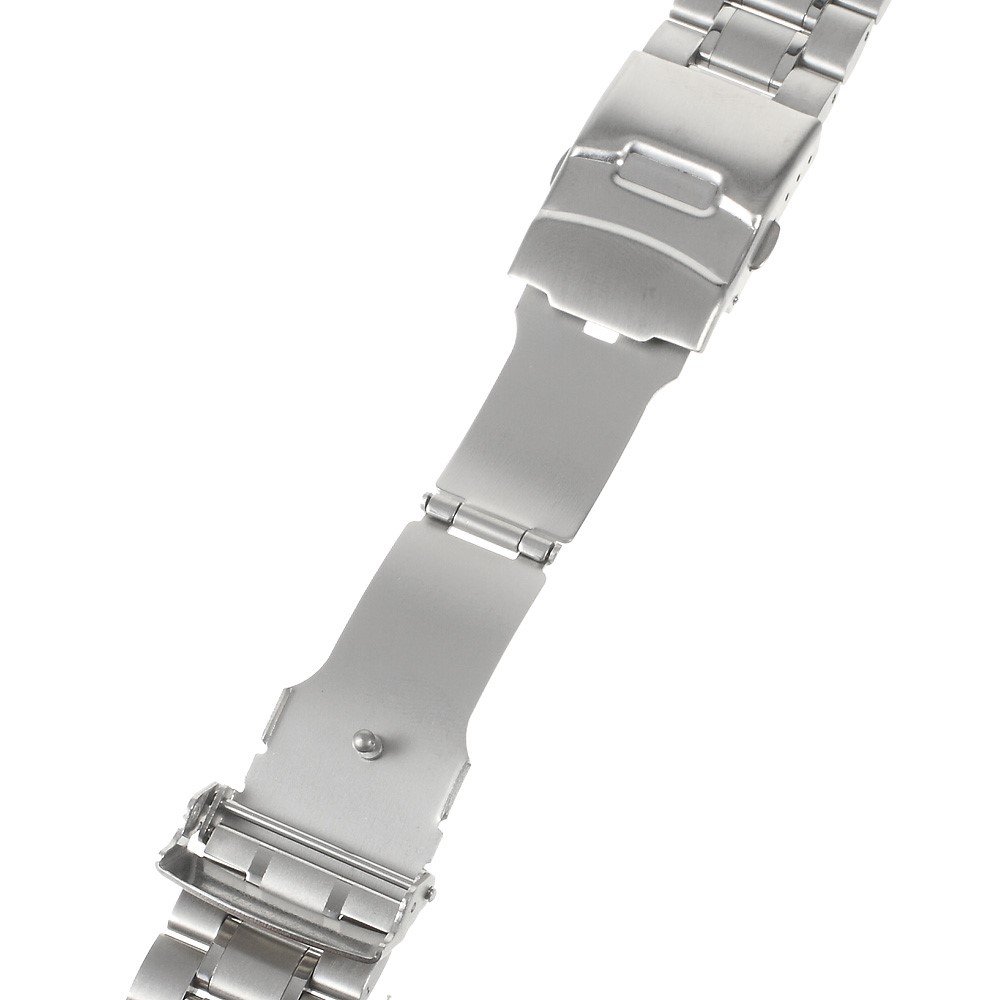 Stainless Steel Watch Band with Spring Bars for Moto 360 2nd 46mm/Samsung R380/Pebble Tim etc - Silver Color-4