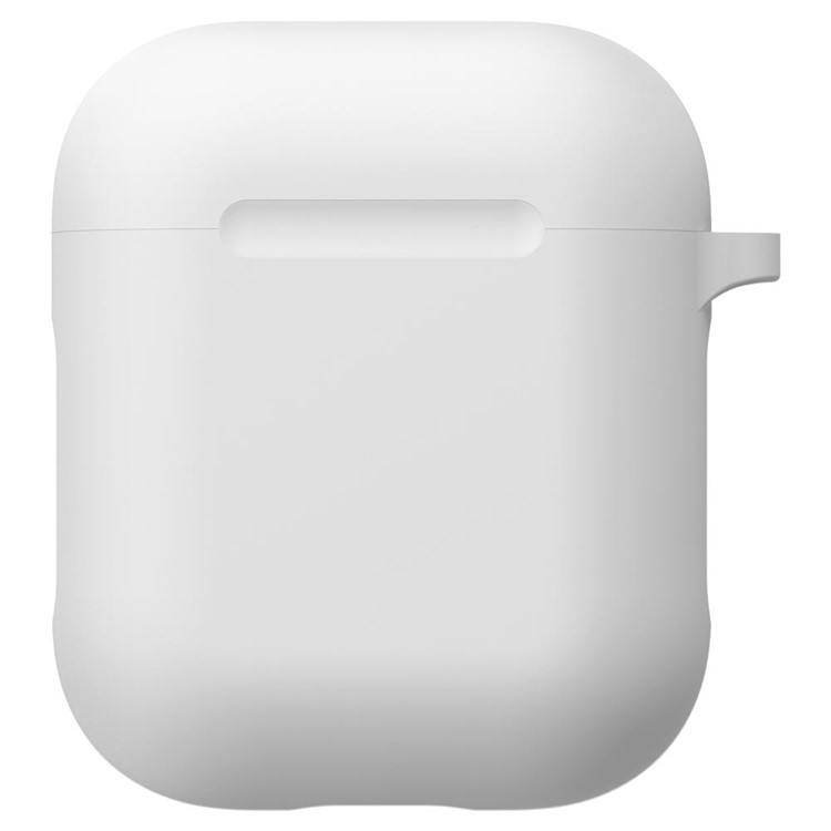 Silicone Protective Case for Apple AirPods Charging Case with Carabiner - White-7