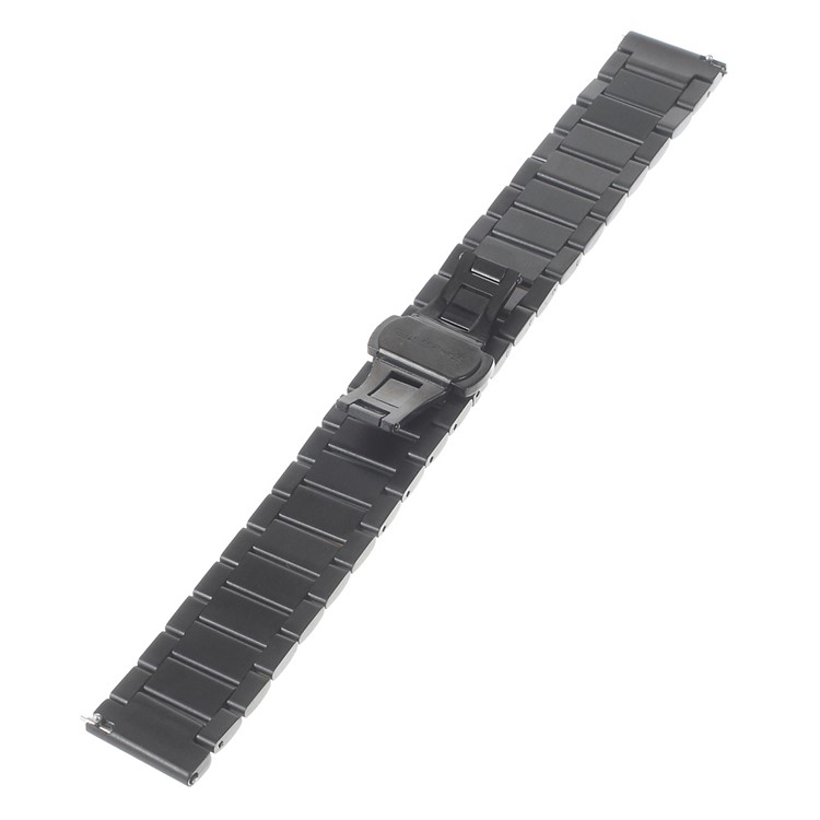 Stainless Steel Band with Spring Rods for Galaxy Gear S2 Classic SM-7320 / Moto 360 2nd 42mm - Black-2
