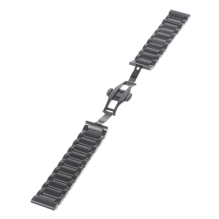 Stainless Steel Band with Spring Rods for Galaxy Gear S2 Classic SM-7320 / Moto 360 2nd 42mm - Black-3