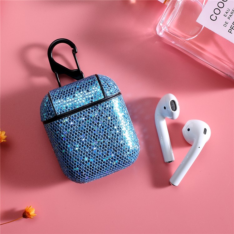 

Pretty Net Surface Vintage Bluetooth Earphone Bag Protective Cover for Apple AirPods Charging Case - Blue, Other Phone Models