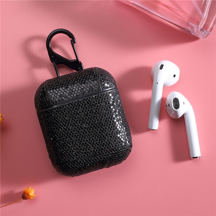 

Pretty Net Surface Vintage Bluetooth Earphone Bag Protective Cover for Apple AirPods Charging Case - Black, Other Phone Models