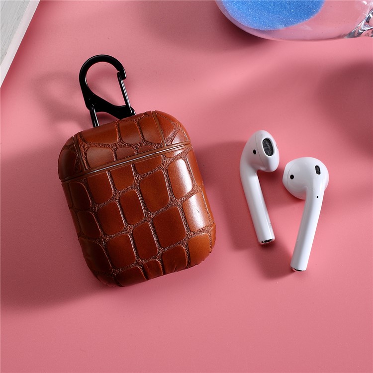

Pretty Net Surface Vintage Bluetooth Earphone Bag Protective Cover for Apple AirPods Charging Case - Brown, Other Phone Models