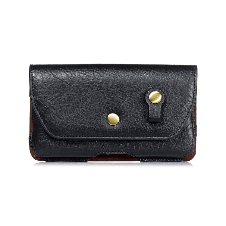 4.7 inch Universal Portable Phone Pouch Leather Waist Bag for iPhone Samsung etc - Black-12