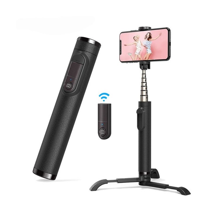 M11 All in One Integrated Retractable Selfie Stick with Detachable Flexible Tripod Removable Remote Control