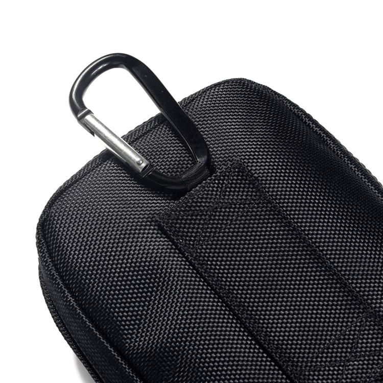 Dirección de Bolsas de Bolsas de Teléfono de Tela de Oxford de Tela de Agua Para el Agua Para Iphone XS Máx 6.5 Pulgadas - Negro