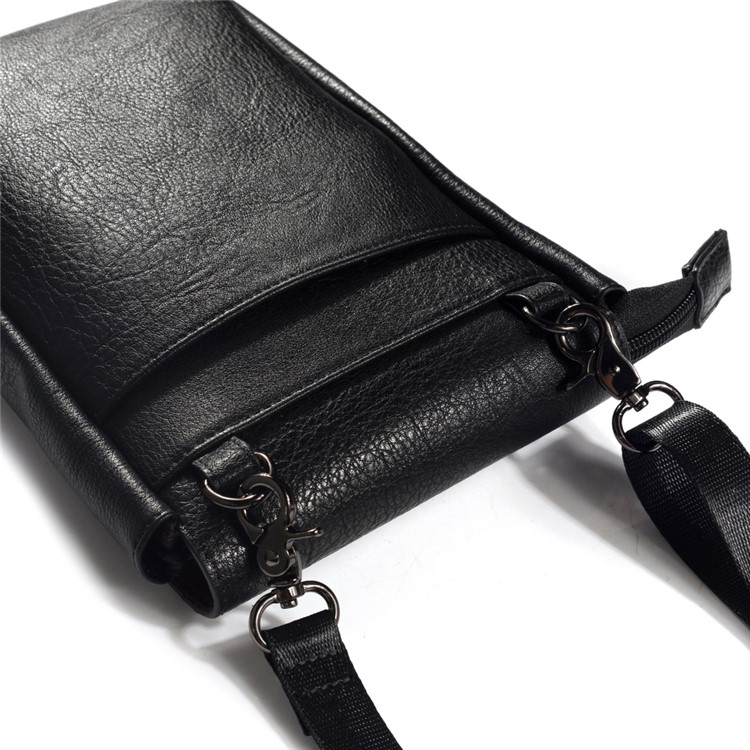 Crossbody Bag Mini Shoulder Bag Wallet Purse Phone Pouch for 7.1-inch Cellphones - Black-10