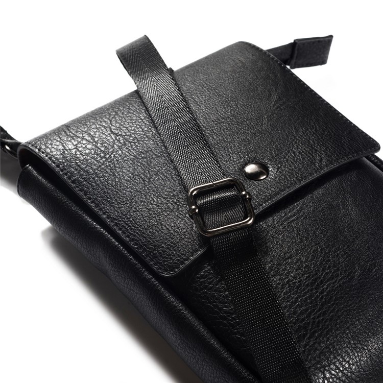Crossbody Bag Mini Shoulder Bag Wallet Purse Phone Pouch for 7.1-inch Cellphones - Black-11