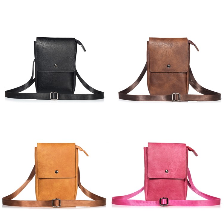 Crossbody Bag Mini Shoulder Bag Wallet Purse Phone Pouch for 7.1-inch Cellphones - Black-18