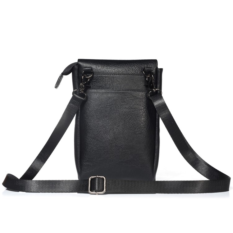 Crossbody Bag Mini Shoulder Bag Wallet Purse Phone Pouch for 7.1-inch Cellphones - Black-3