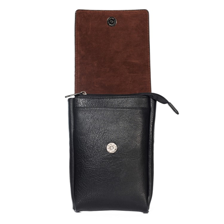 Crossbody Bag Mini Shoulder Bag Wallet Purse Phone Pouch for 7.1-inch Cellphones - Black-7