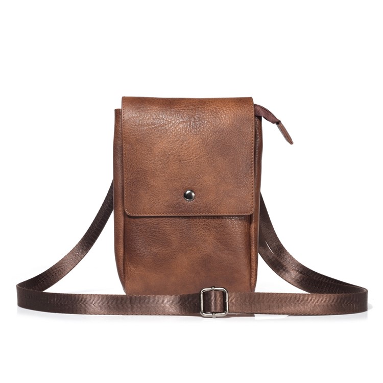Crossbody Bag Mini Shoulder Bag Wallet Purse Phone Pouch for 7.1-inch Cellphones - Dark Brown-2