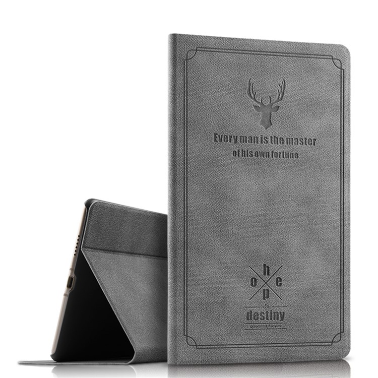 Deer Pattern Auto Wake Sleep PU Leather PC Case for Huawei MediaPad M6 8.4-inch - Grey-8