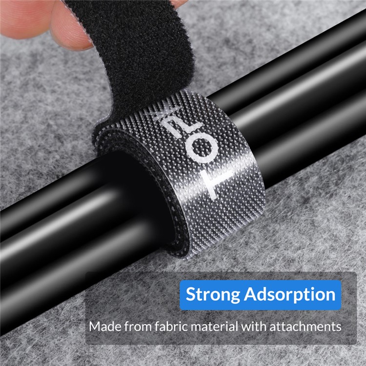 Topk 2m Strap Cable Tie Strong Adesetion Loop Autoadesivo & Adesivo Gancio