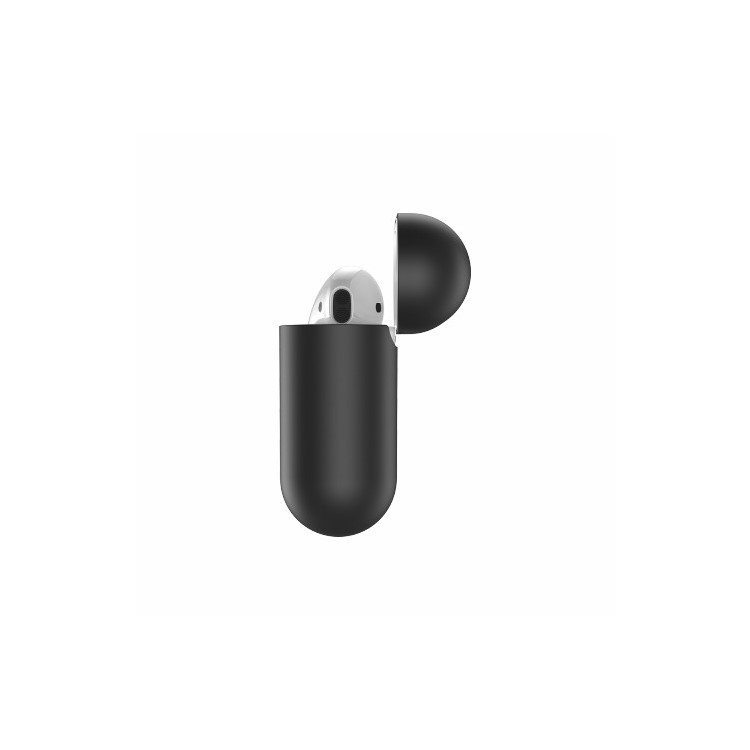 BASEUS Let‘s Go Silicone Case for Apple AirPods with Charging Case (2019)/(2016)/Wireless Charging Case (2019) - Black-3