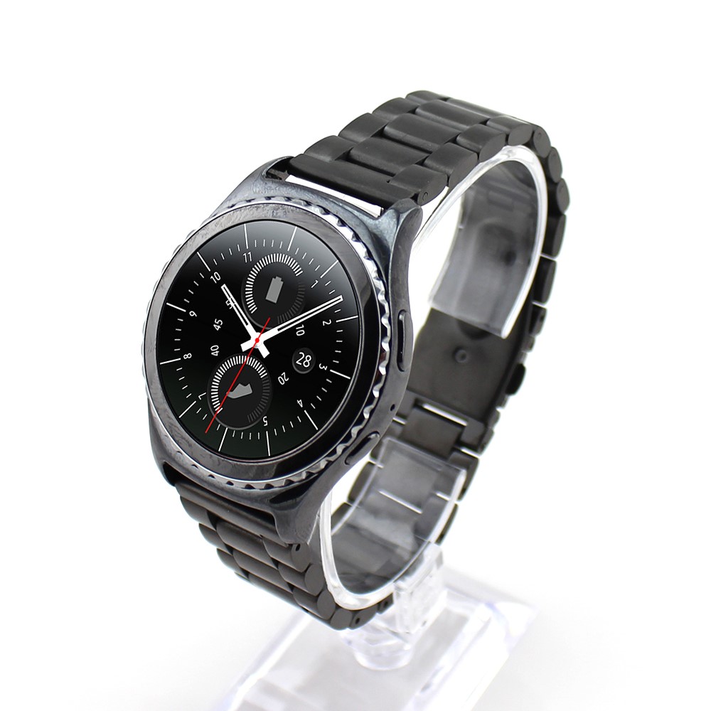 Pulseira de aço inoxidável para Samsung Gear S2 Classic R732 - negro-2