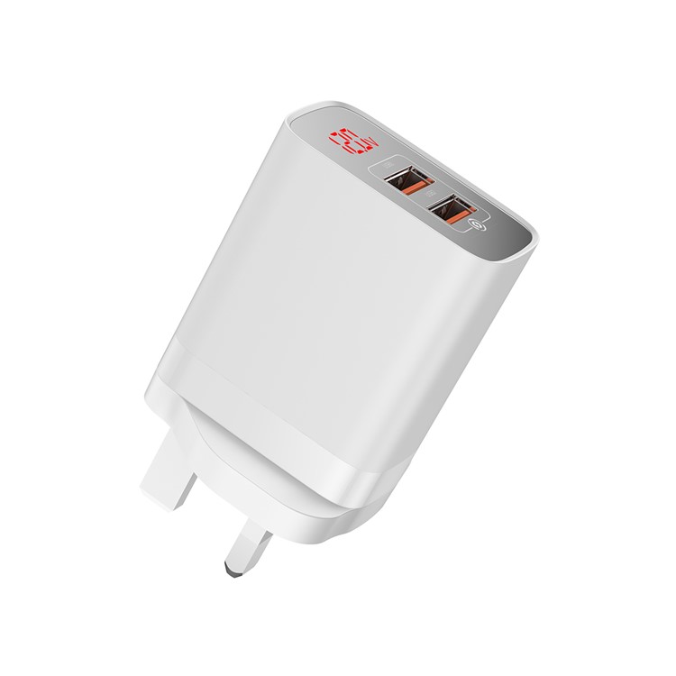 BASEUS Spiegelsee PPS Digitalanzeige Dual Ports Schnell Wandaufladeeinheit Lade - Weiß-6