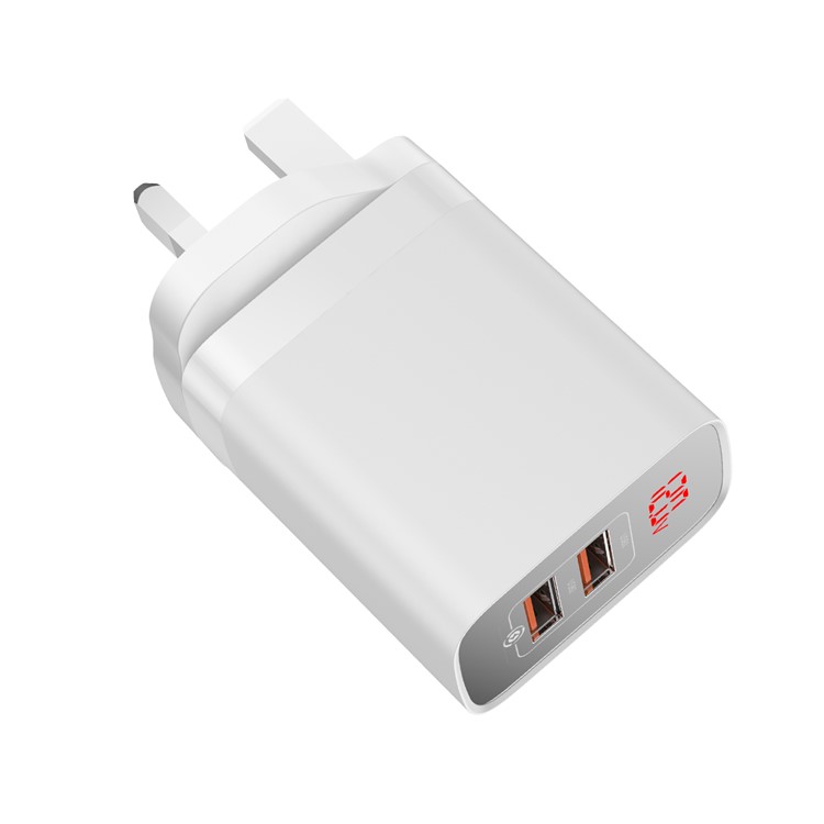 BASEUS Spiegelsee PPS Digitalanzeige Dual Ports Schnell Wandaufladeeinheit Lade - Weiß-7