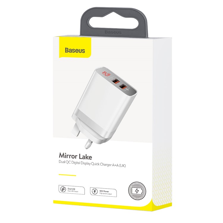 BASEUS Spiegelsee PPS Digitalanzeige Dual Ports Schnell Wandaufladeeinheit Lade - Weiß-8