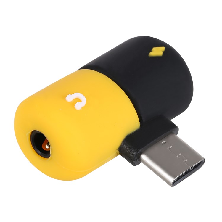 Type-C to Type-C 3.5mm Capsule Audio Adapter - Yellow-1