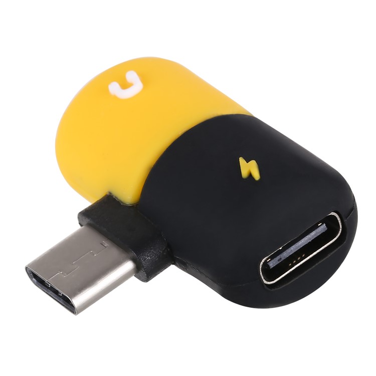 Type-C to Type-C 3.5mm Capsule Audio Adapter - Yellow-2
