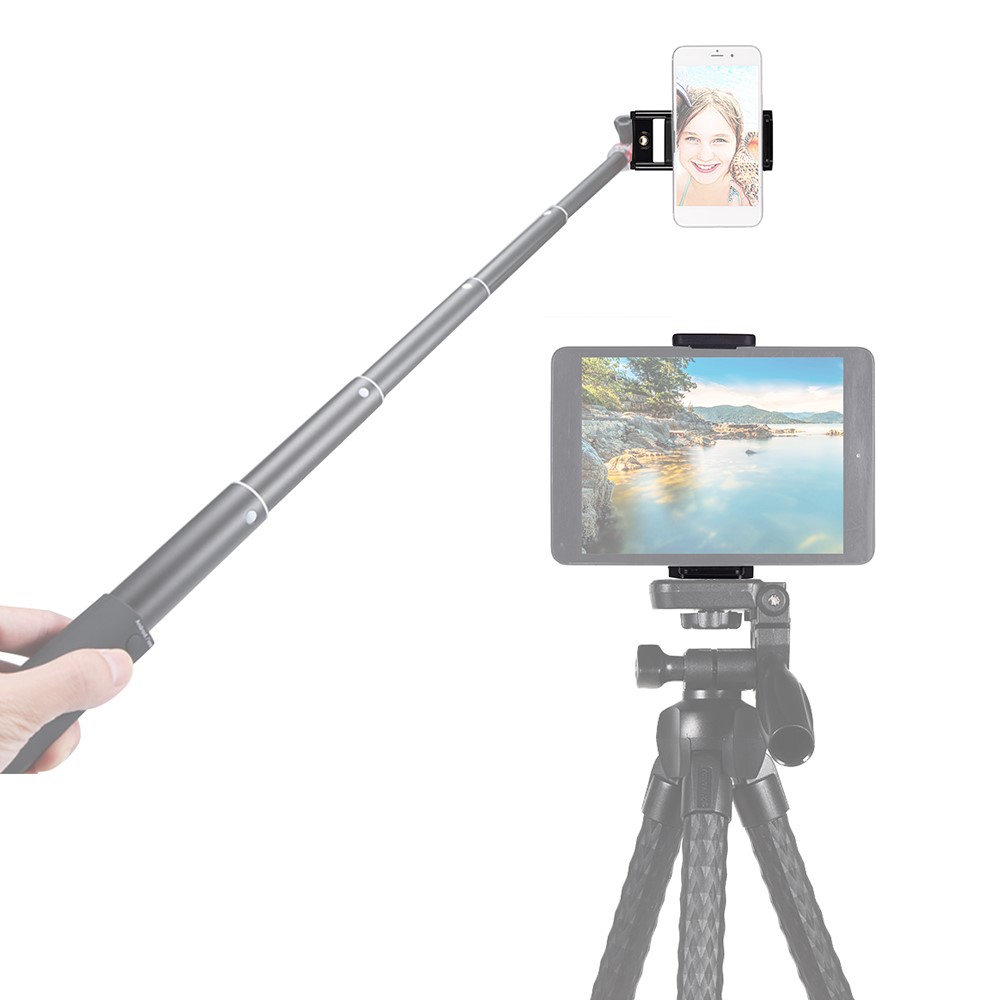 Staffa Mobile Multifunzione Filettata Da 1/4 "per Tavoletta Del Telefono Con Treppiede Unipod E Selfie Stick-3