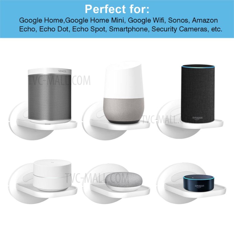 Wall Mount Shelf Holder Stand for Amazon Echo Dot/Google Home etc. Speakers-4