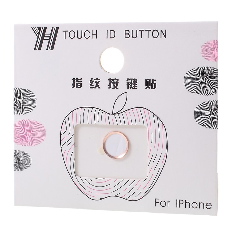 Touch ID Home Button Sticker Fingerprint Identification for iPhone 6s Plus / 6s / 6 Plus / 5s - White / Rose Gold Color-4