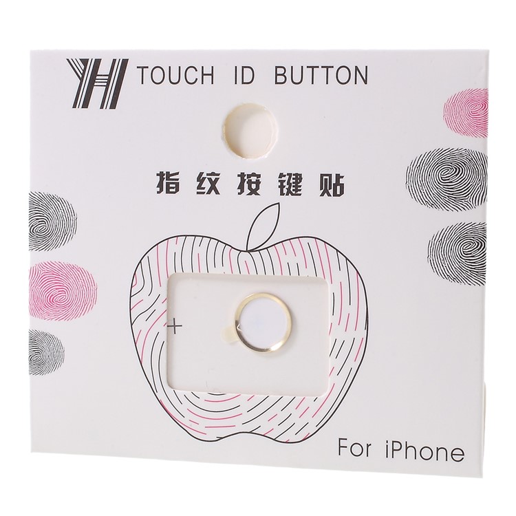 Touch ID Home Button Sticker Fingerprint Identification for iPhone 6s Plus / 6s / 6 Plus / 5s - White / Champagne Gold Color-4