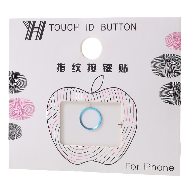 Touch ID Home Button Sticker Fingerprint Identification for iPhone 6s Plus / 6s / 6 Plus / 5s - White / Blue-4