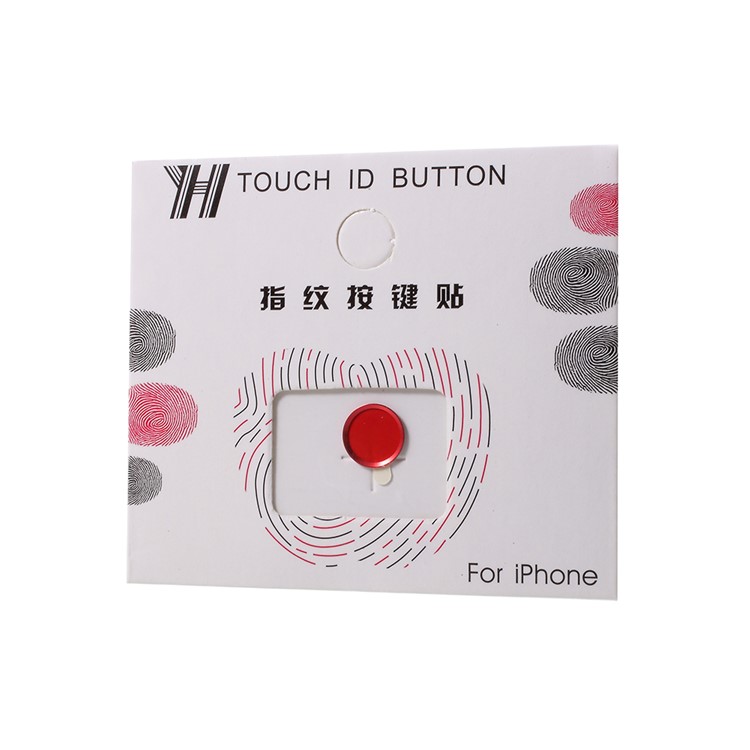 Touch ID Sensor Home Button Protective Sticker Fingerprint Identification for iPhone 7 Plus/7/6S Plus/6S/6 Plus/6/SE/5S - Red-3