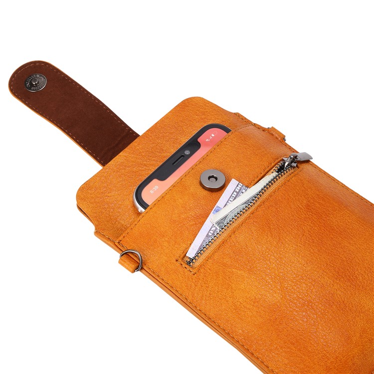 Universal Leather Hanging Bag Phone Pouch Shoulder Bag Side Bag for