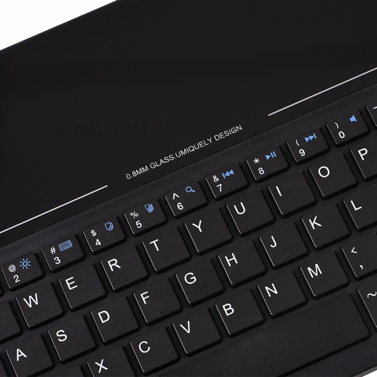 Removable Tempered Glass Surface Bluetooth Keyboard Leather Stand Cover for iPad Pro 11-inch (2020) (2018)-13