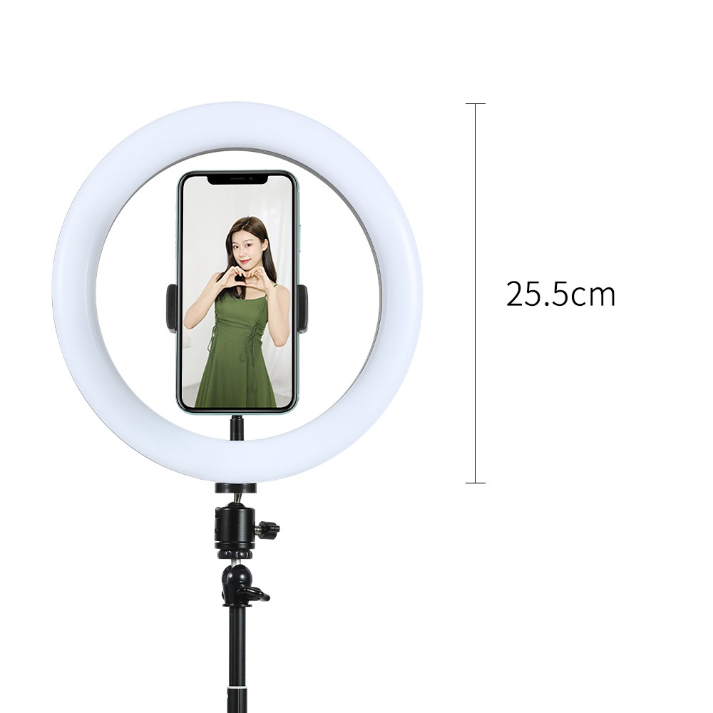 J26 LED Ring Light + Mini Metal Tripod (Size M) + 38cm Eccentric Tube Telescopic Rod Bluetooth Remote Control-7