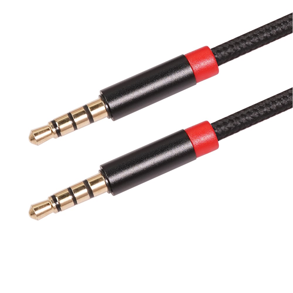 2M 3.5 mm Male to Male 4-Conductor Auxiliary Stereo Aux Cable-5