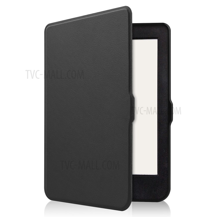 Solid Color PU Leather Wake/Sleep Flip Case for Kobo Nia (2020) - Black-2