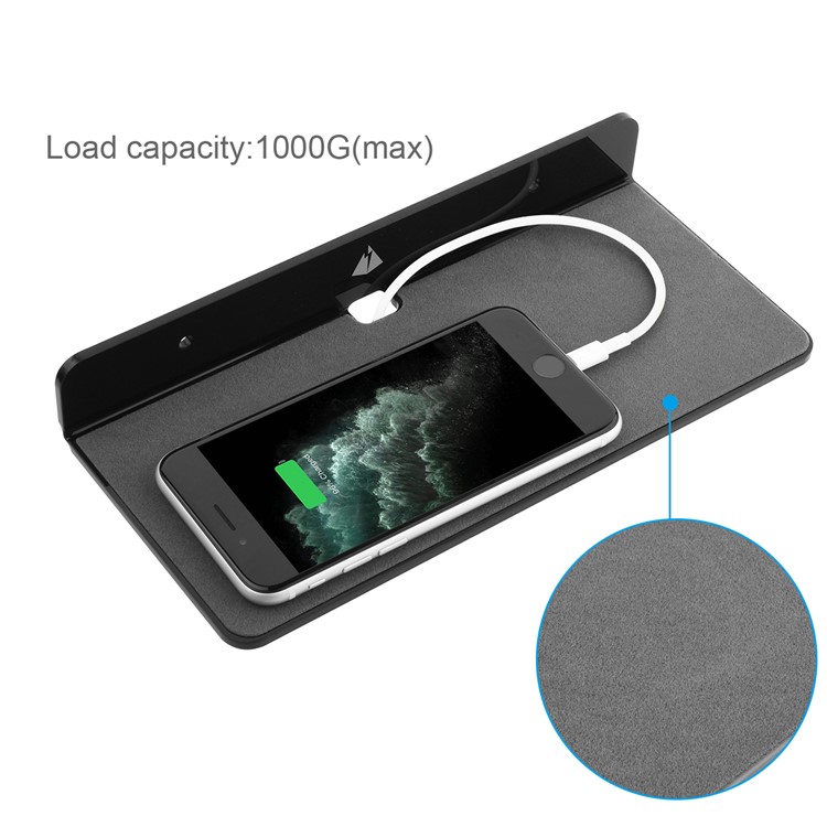 Large Acrylic Wall Mount Shelf Display Stand for Bluetooth Speaker Webcam Cell Phones - Black-3