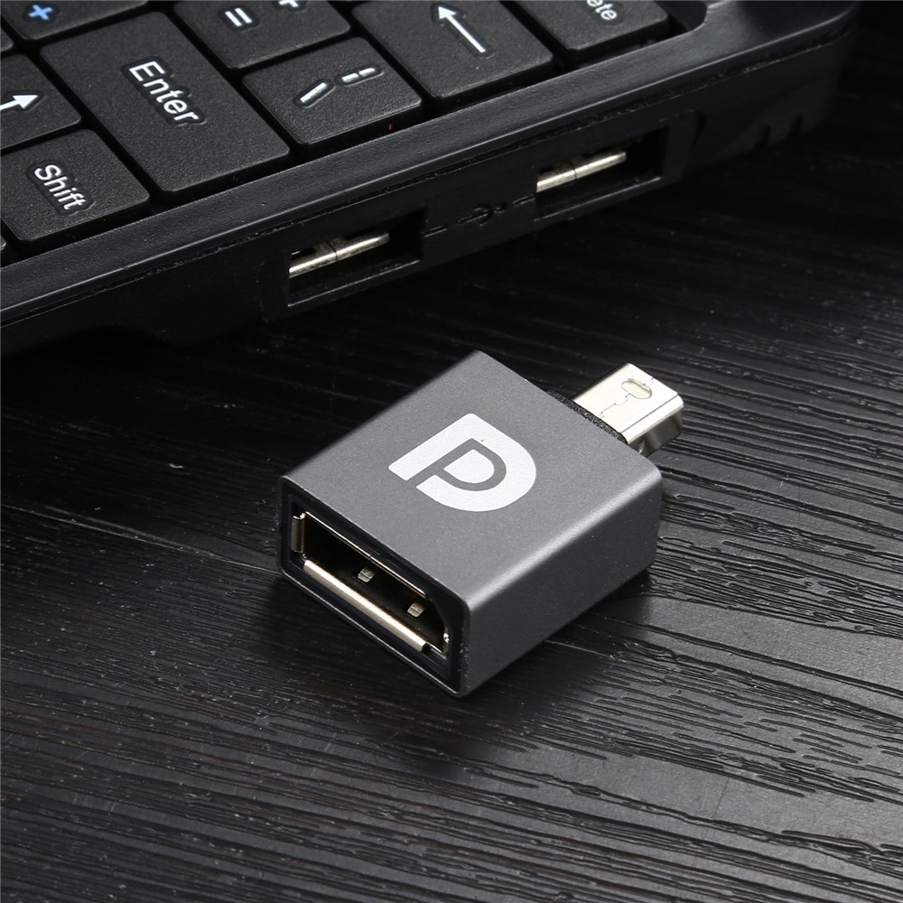Aluminum Alloy Converter DP Female to Mini DP Male Adapter-4