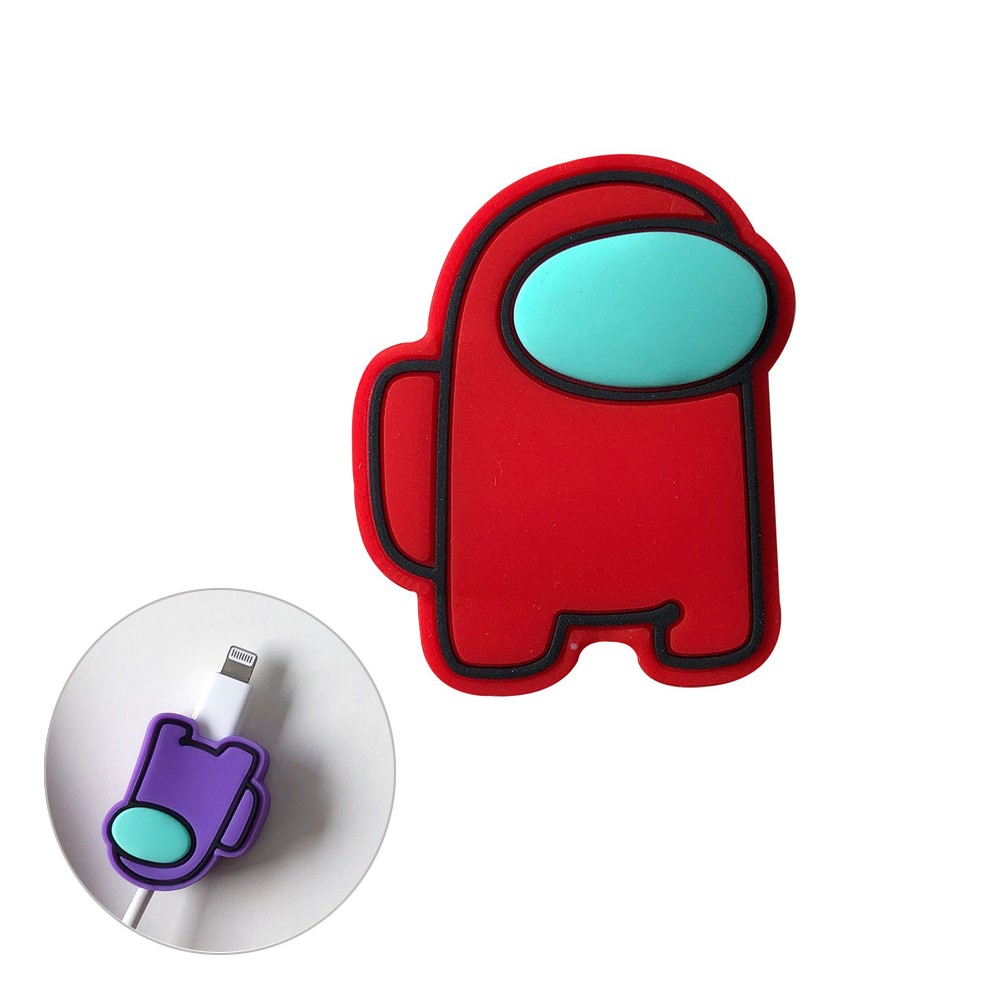 Cute Cartoon Charging Cable Protector Data Cable Saver for iPhone - Red-1