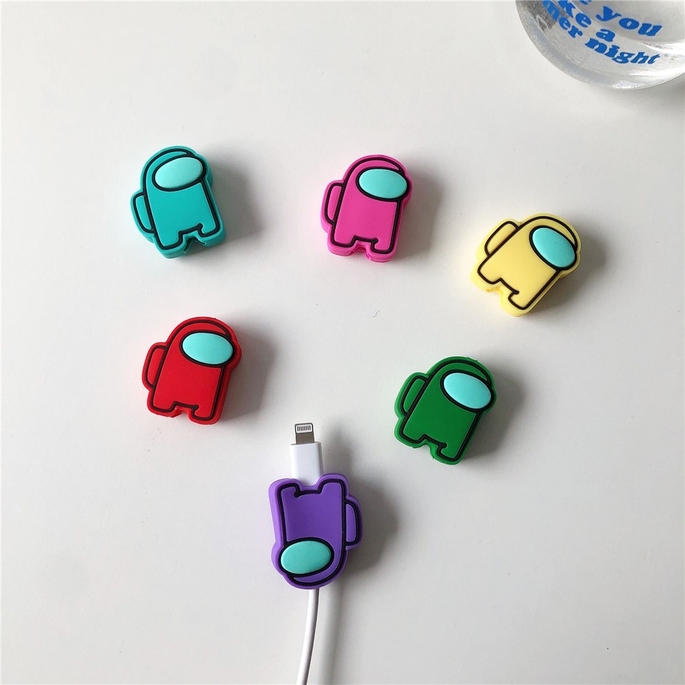 Cute Cartoon Charging Cable Protector Data Cable Saver for iPhone - Red-4