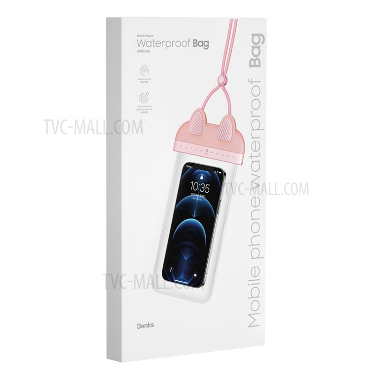 BENKS FS02 Niedliche IP68 Wasserdichte Telefonsack Unterwasserkoffer Mobiltasche Abdeckung Für IPhone 12 Huawei - Blau-6