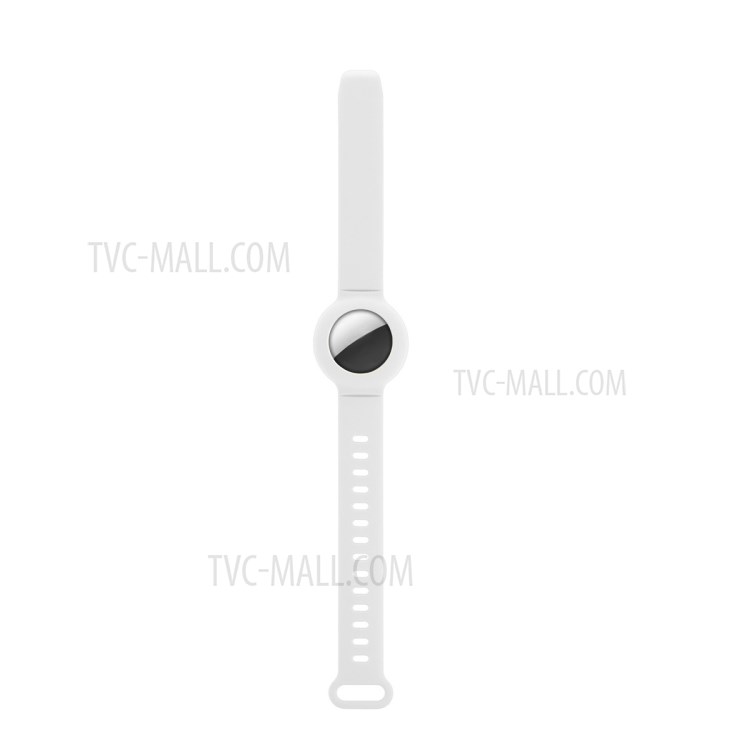 ENKAY Soft Silicone Anti-Lost Wristband Protective Case Cover Holder Bracelet for Apple AirTag - White-2