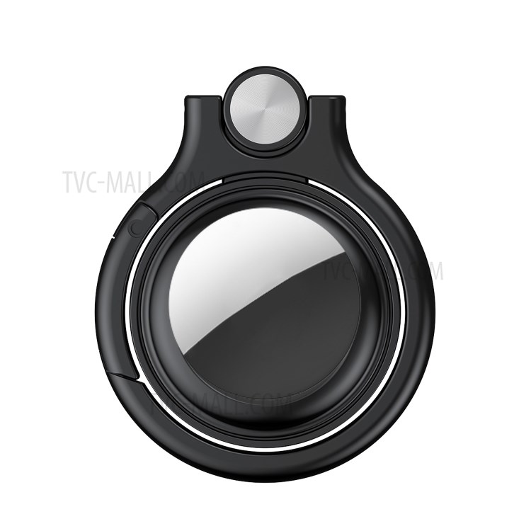 Metal Protective Cover with Ring Hook for AirTag - Black-5